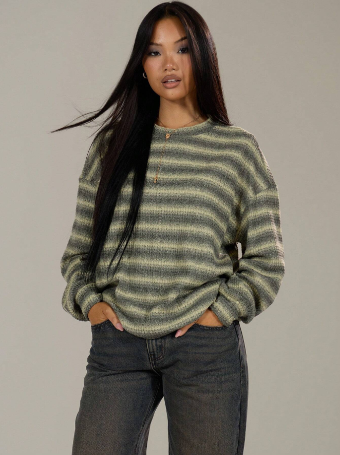 Icondet – Striped Soft-Knit Pullover Sweater