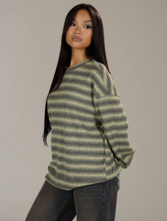 Icondet – Striped Soft-Knit Pullover Sweater
