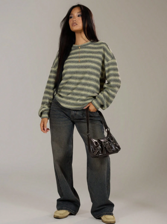 Icondet – Striped Soft-Knit Pullover Sweater