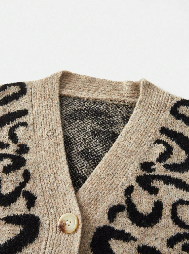 Icondet – Leopard Pattern Knit Vest