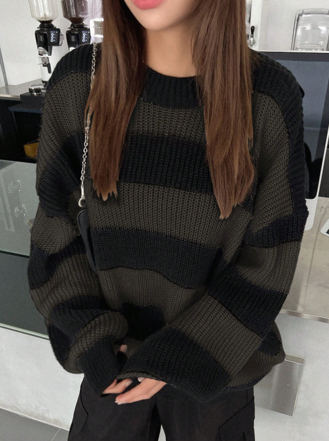 Icondet – Chunky Stripe Knit Sweater